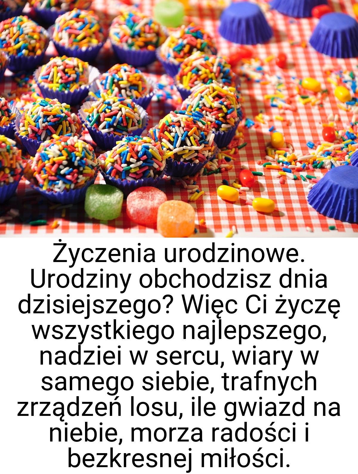 Życzenia urodzinowe. Urodziny obchodzisz dnia dzisiejszego