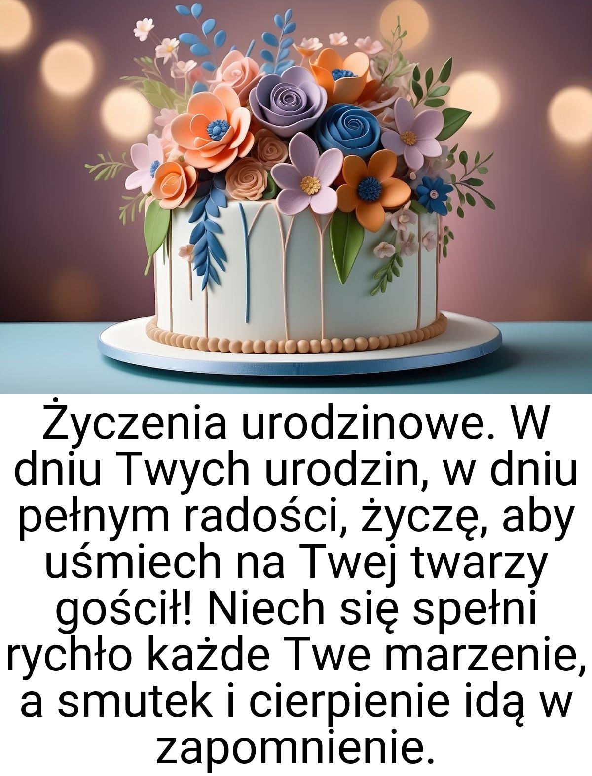 Życzenia urodzinowe. W dniu Twych urodzin, w dniu pełnym