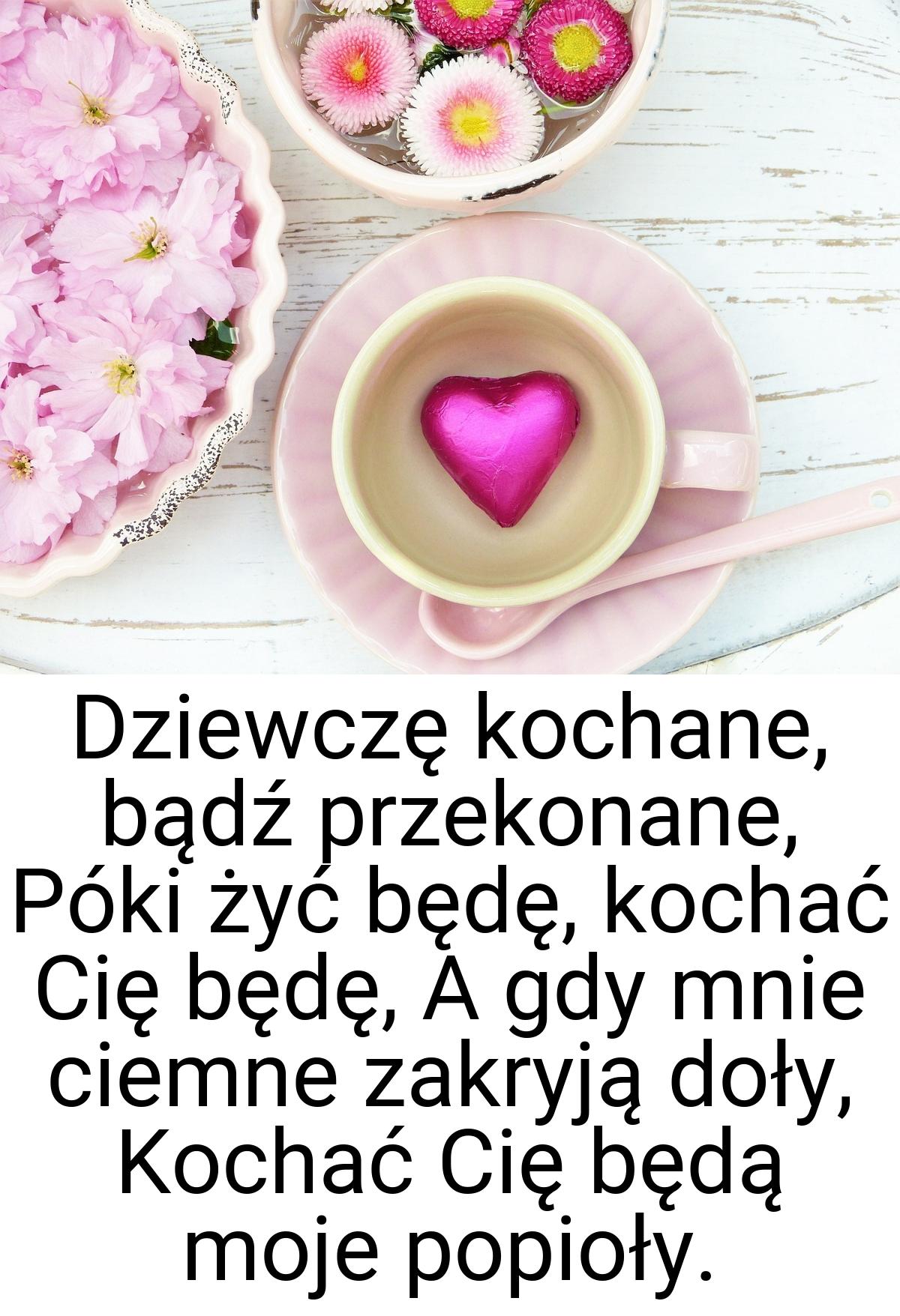 Dziewczę kochane, bądź przekonane, Póki żyć będę, kochać