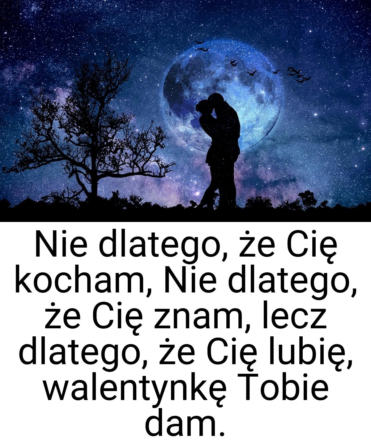 Nie dlatego, że Cię kocham, Nie dlatego, że Cię znam, lecz