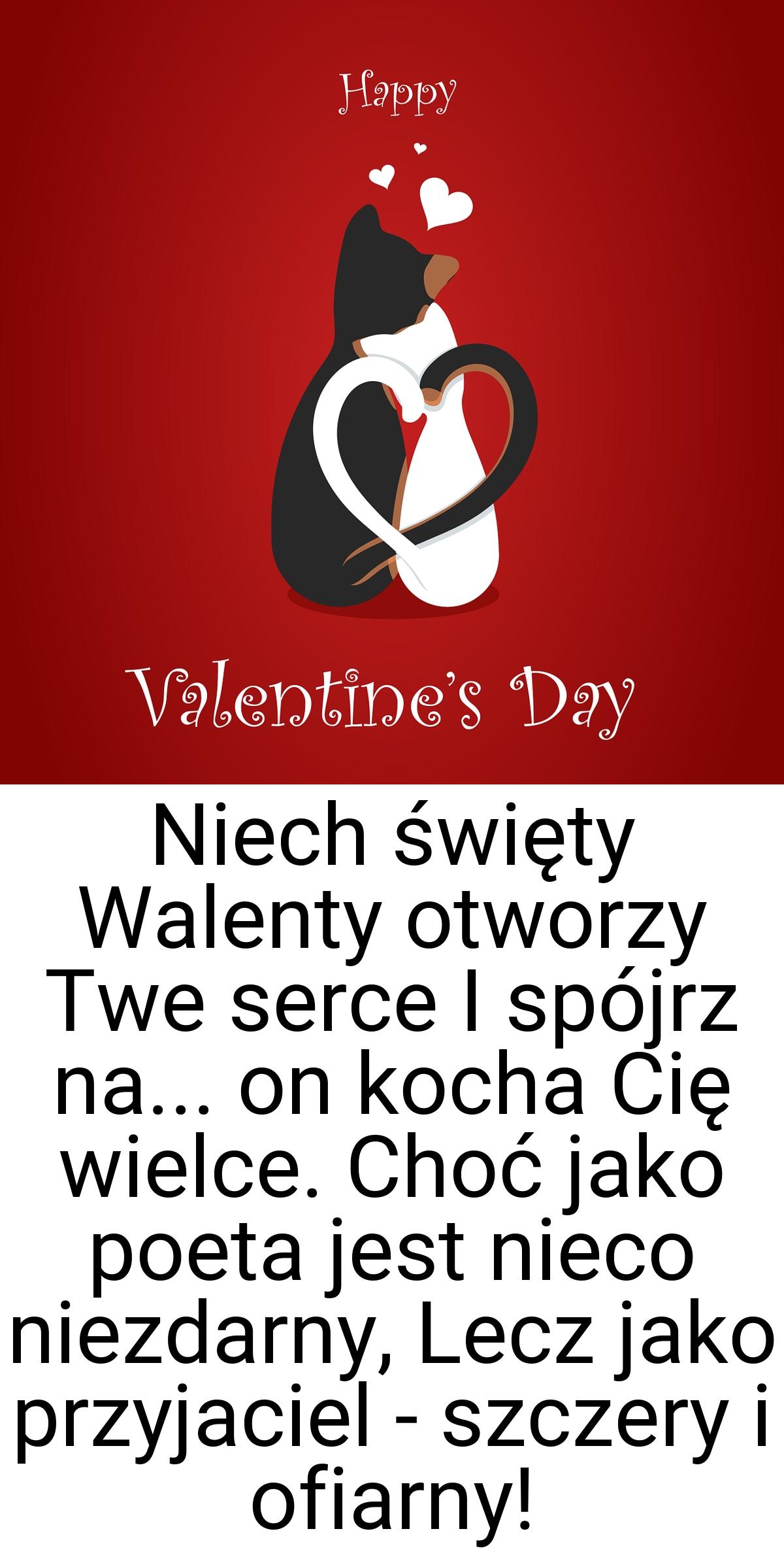 Niech święty Walenty otworzy Twe serce I spójrz na... on