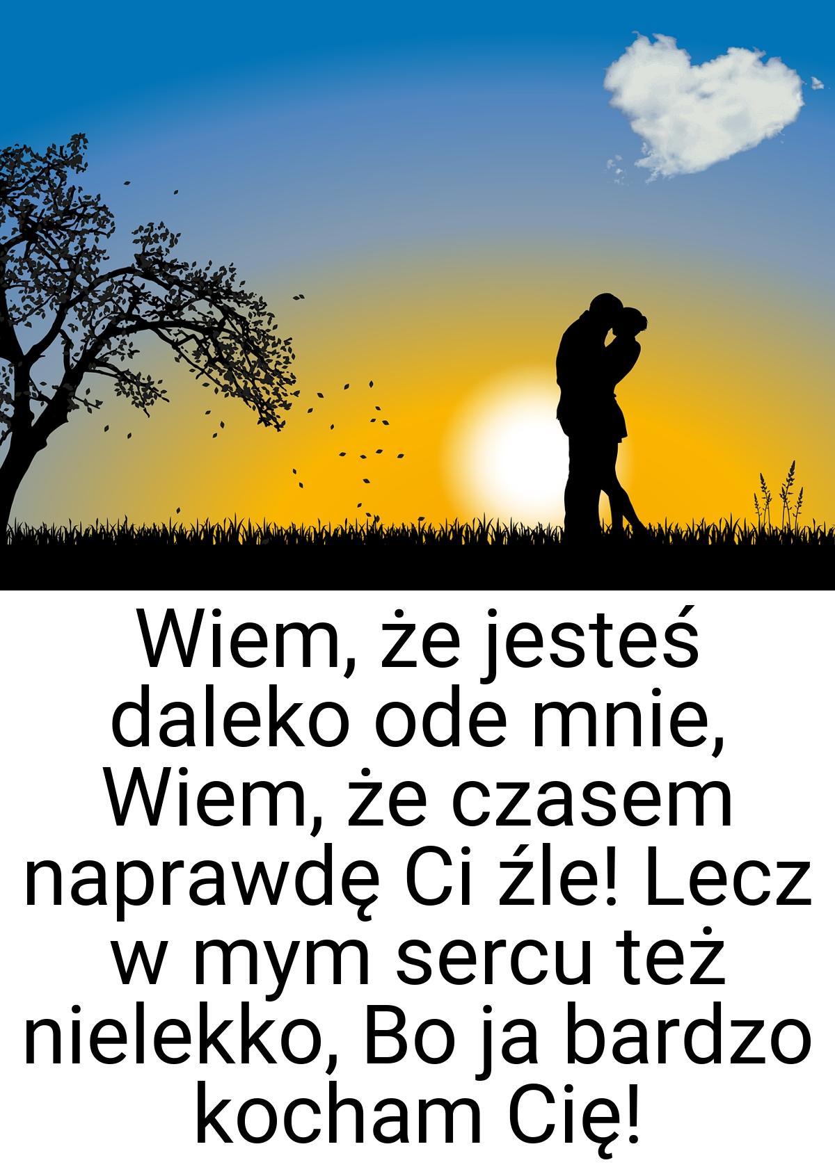 Wiem, że jesteś daleko ode mnie, Wiem, że czasem naprawdę