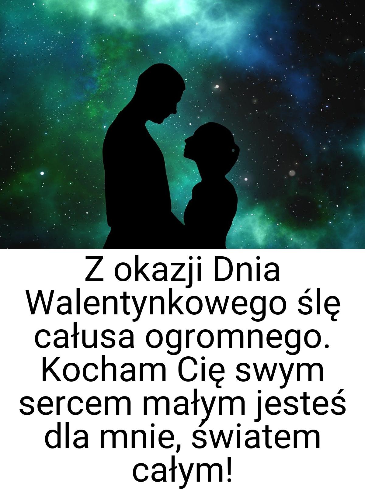 Z okazji Dnia Walentynkowego ślę całusa ogromnego. Kocham