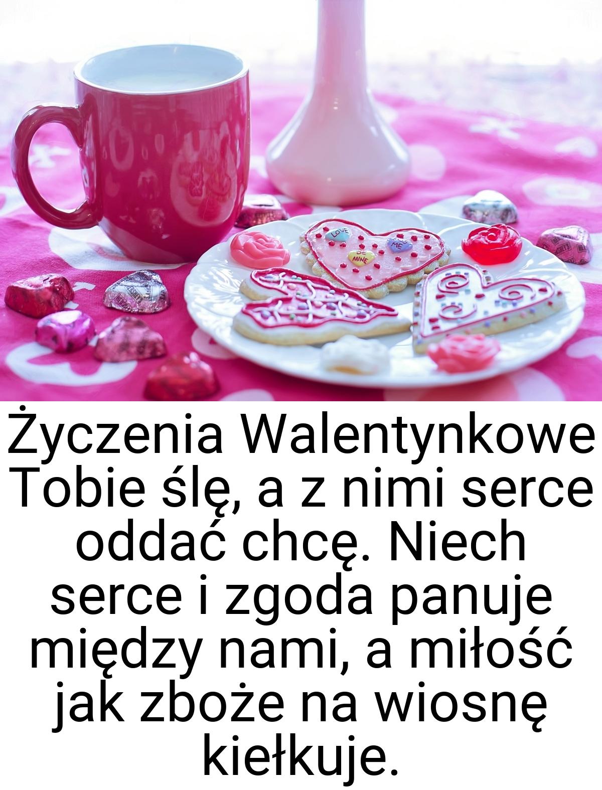 Życzenia Walentynkowe Tobie ślę, a z nimi serce oddać chcę