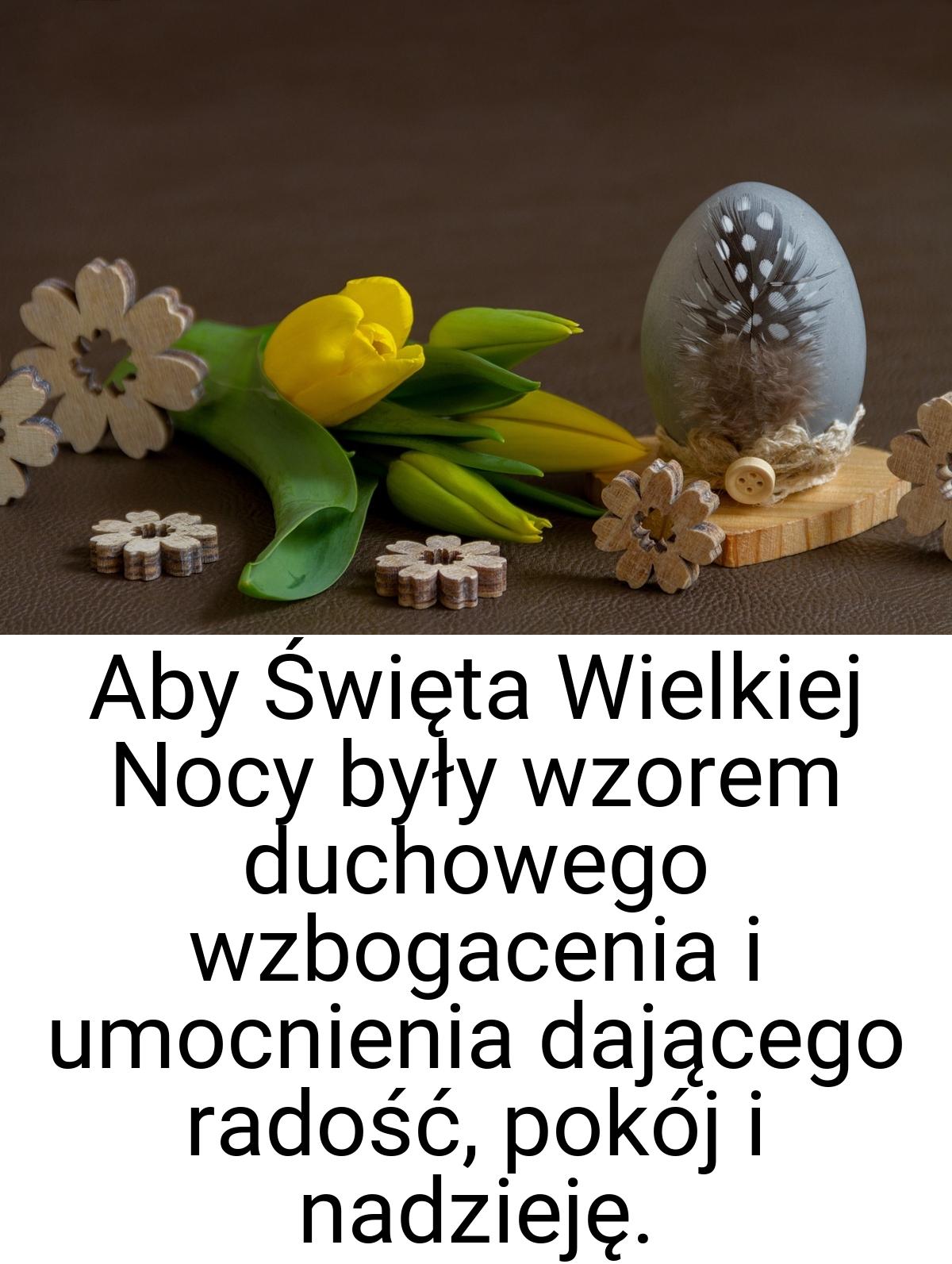 Aby Święta Wielkiej Nocy były wzorem duchowego wzbogacenia