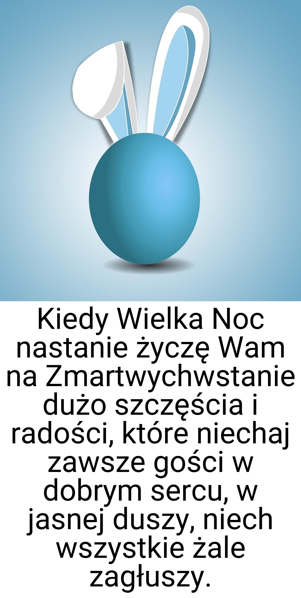 Kiedy Wielka Noc nastanie życzę Wam na Zmartwychwstanie