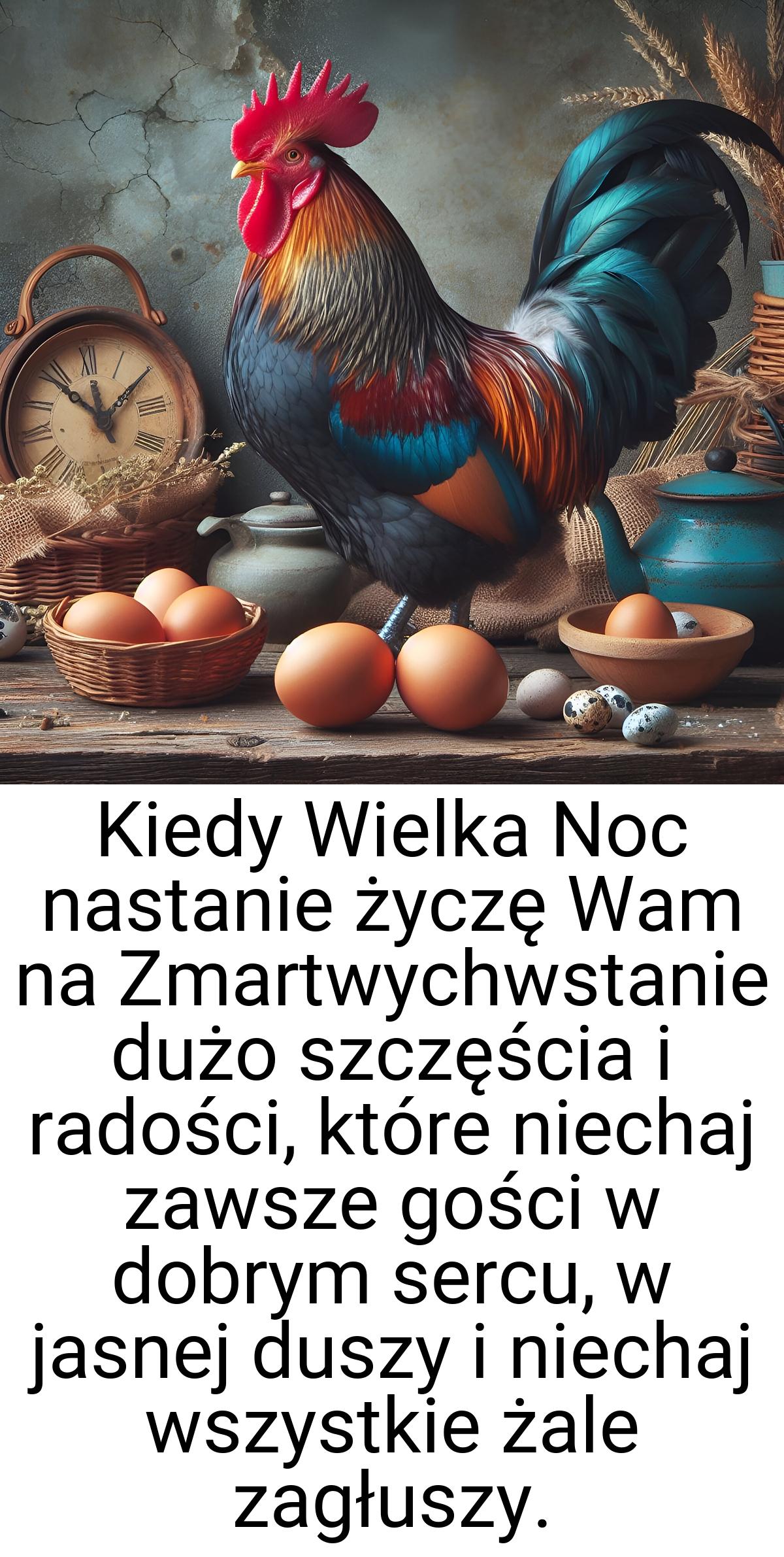 Kiedy Wielka Noc nastanie życzę Wam na Zmartwychwstanie