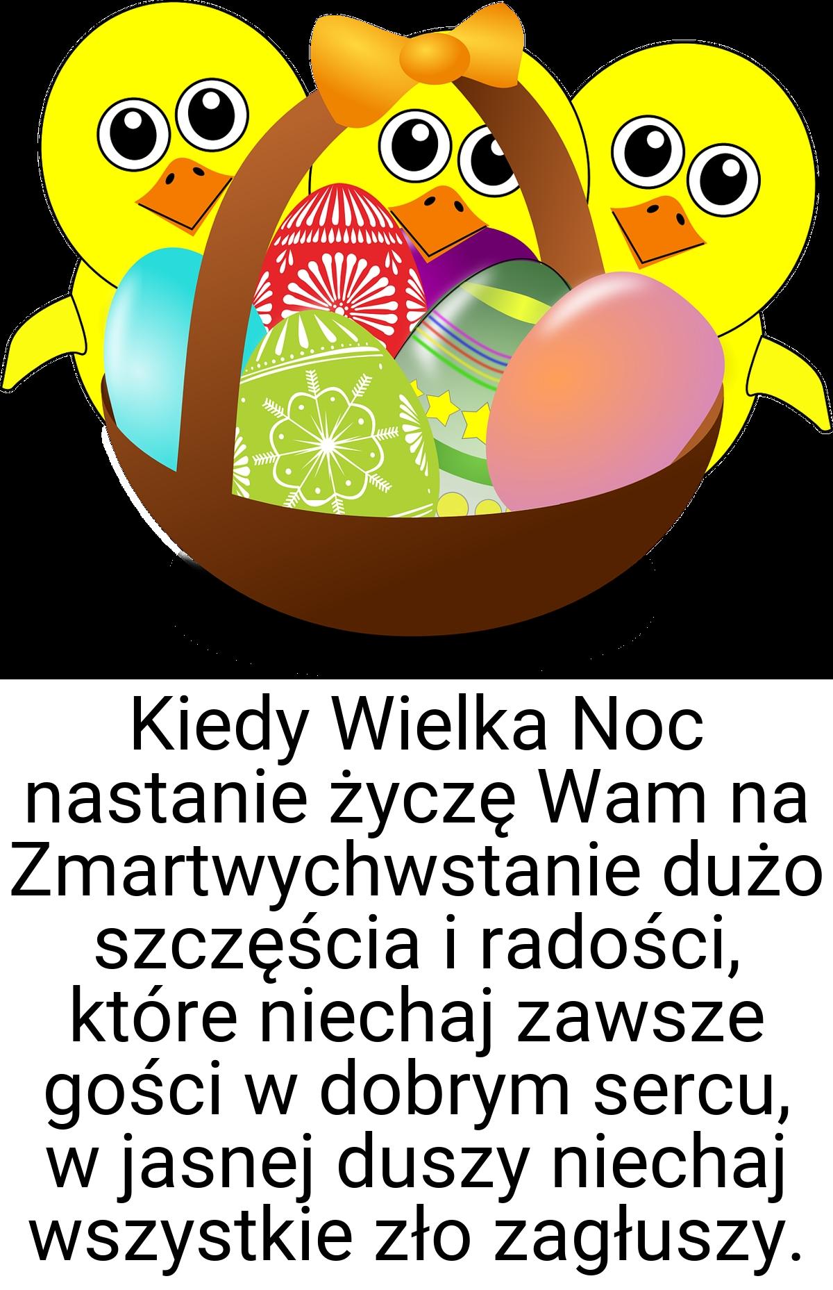 Kiedy Wielka Noc nastanie życzę Wam na Zmartwychwstanie