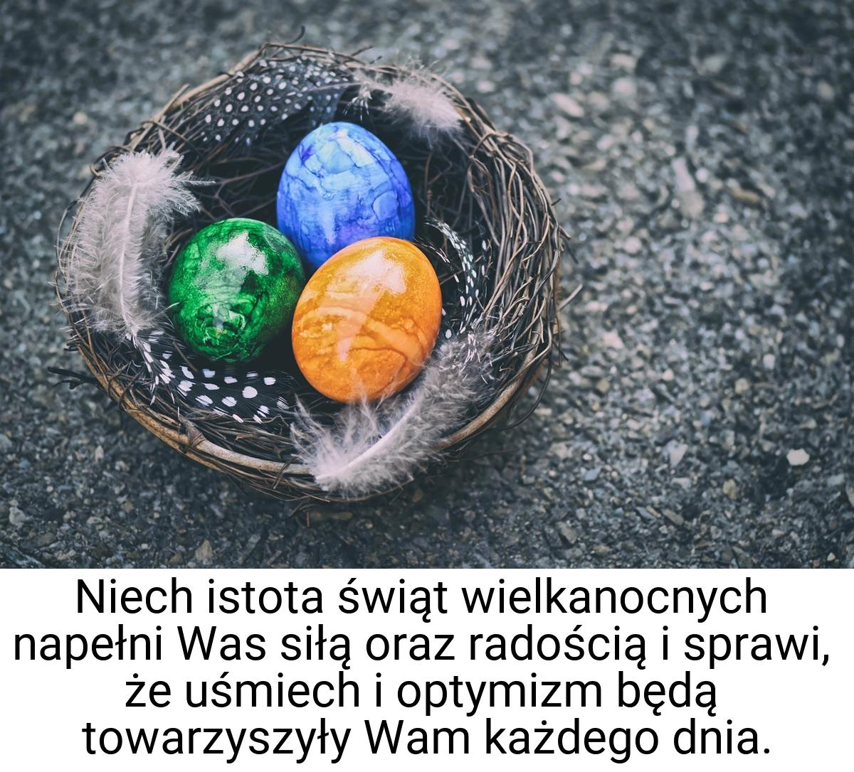 Niech istota świąt wielkanocnych napełni Was siłą oraz