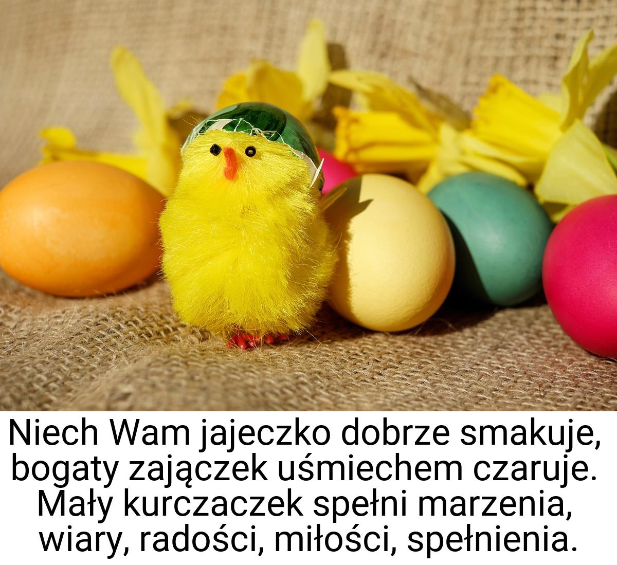 Niech Wam jajeczko dobrze smakuje, bogaty zajączek