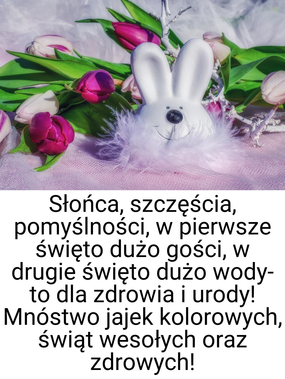 Słońca, szczęścia, pomyślności, w pierwsze święto dużo