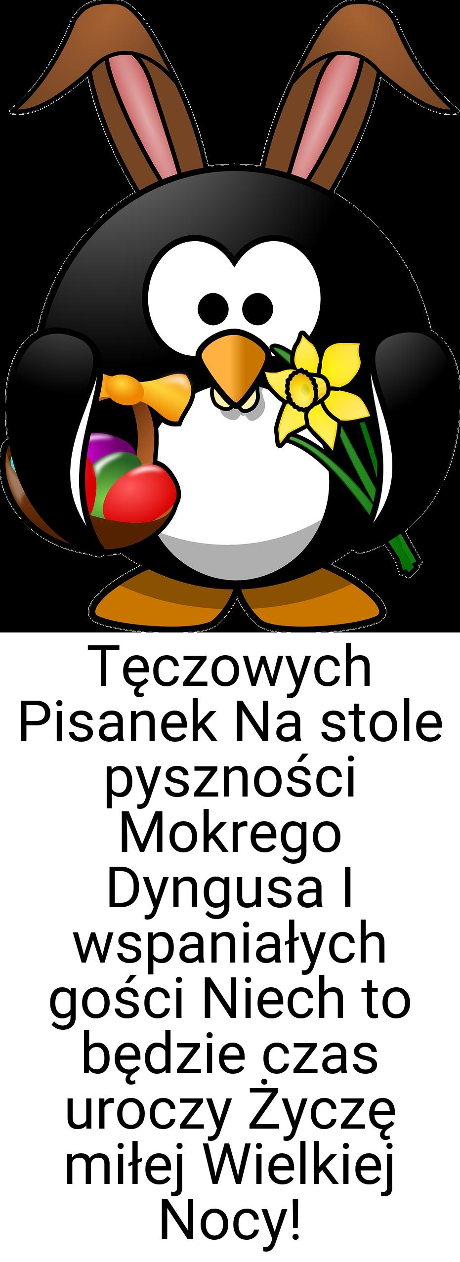 Tęczowych Pisanek Na stole pyszności Mokrego Dyngusa I