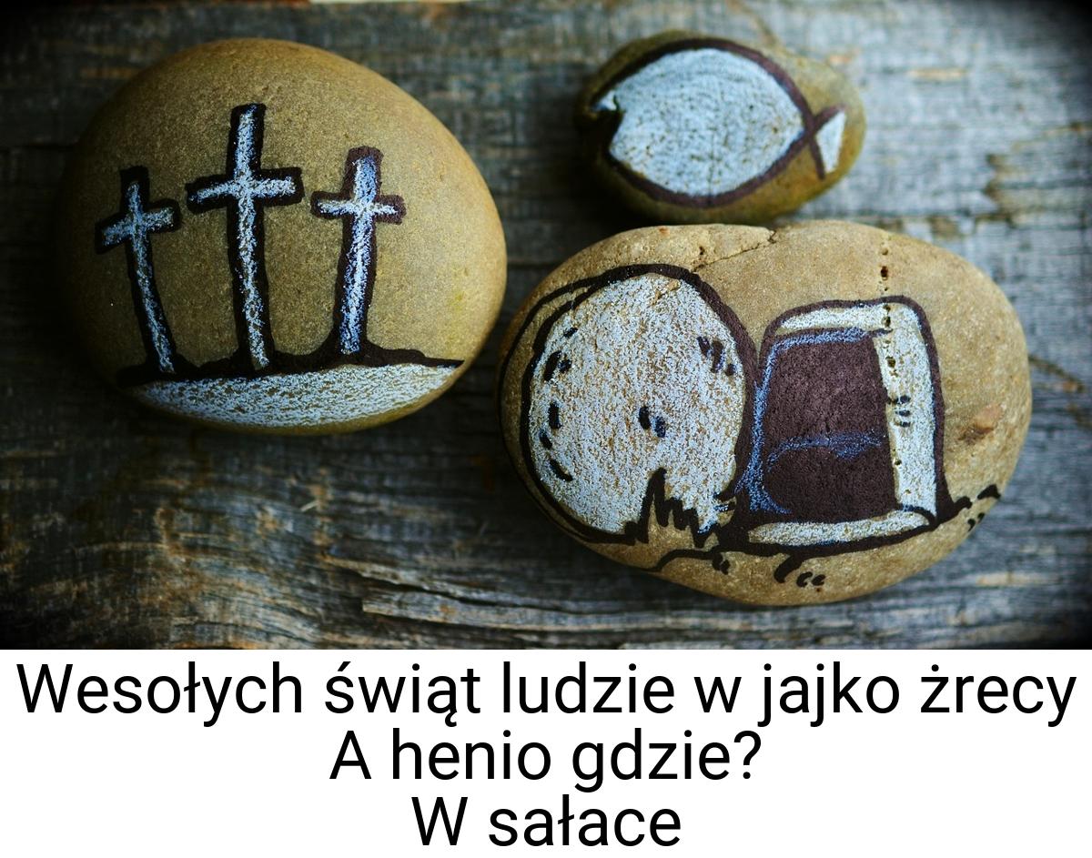 Wesołych świąt ludzie w jajko żrecy A henio gdzie? W sałace