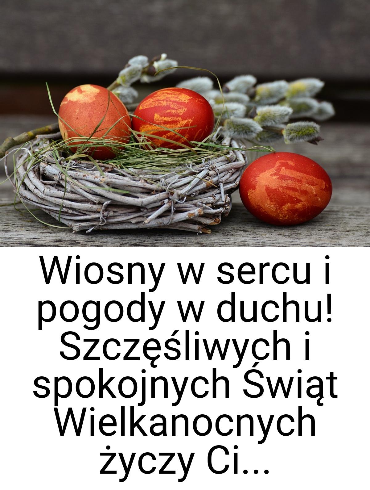 Wiosny w sercu i pogody w duchu! Szczęśliwych i spokojnych