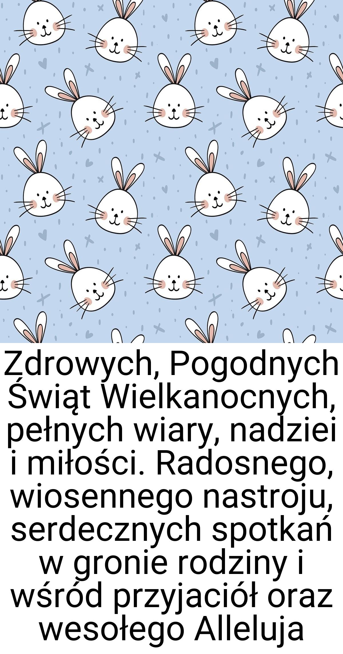 Zdrowych, Pogodnych Świąt Wielkanocnych, pełnych wiary