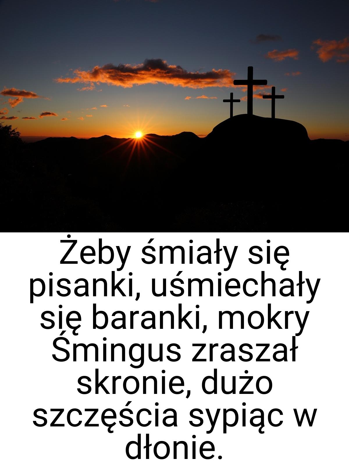 Żeby śmiały się pisanki, uśmiechały się baranki, mokry