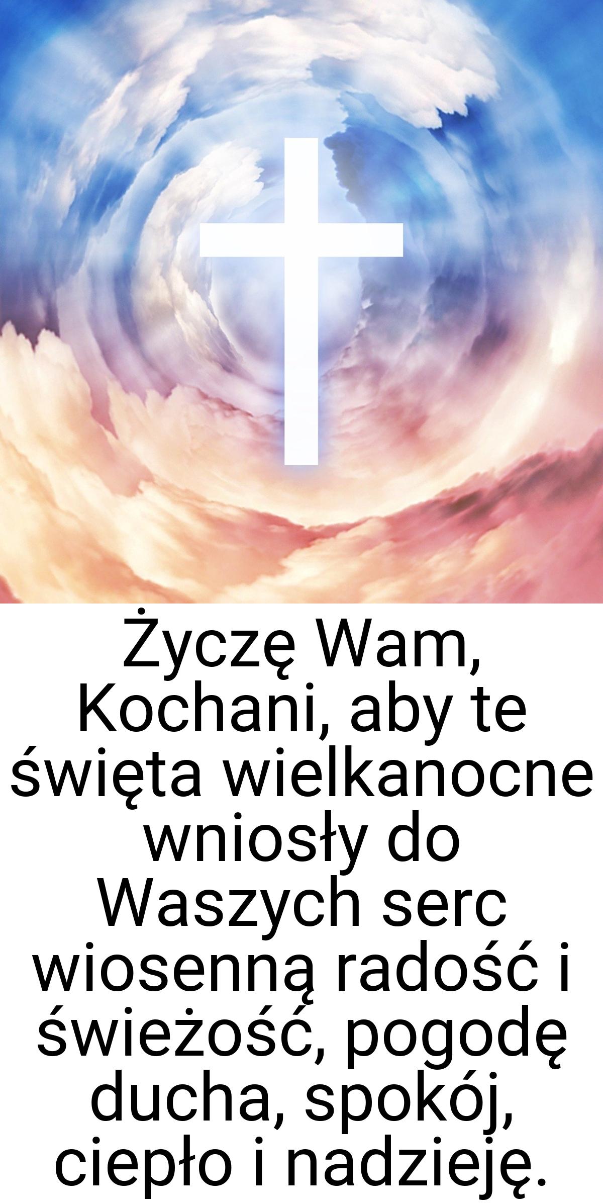 Życzę Wam, Kochani, aby te święta wielkanocne wniosły do